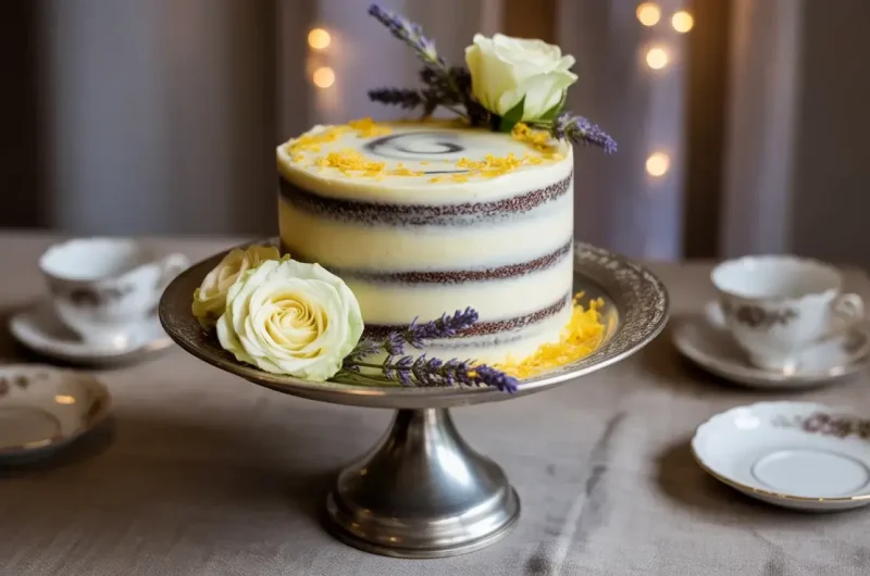 Lemon Poppy Seed and White Chocolate Cake