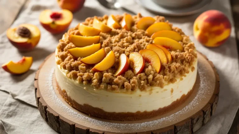Peach Crumble Cheesecake