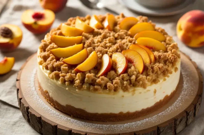 Peach Crumble Cheesecake: A Dreamy Summer Dessert