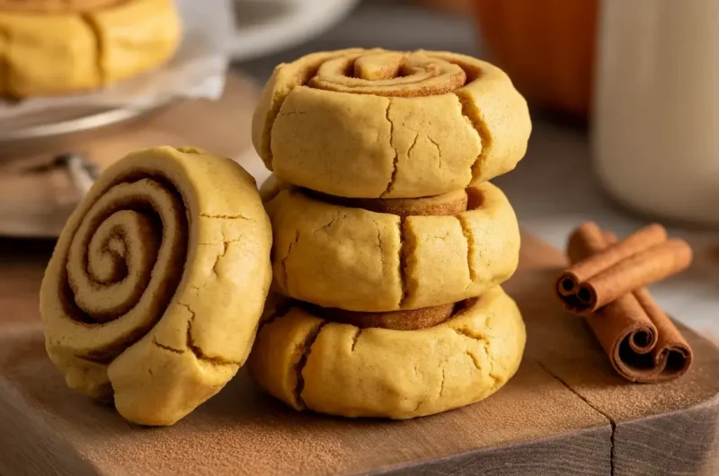 Soft & Chewy Pumpkin Spice Roll Cookies
