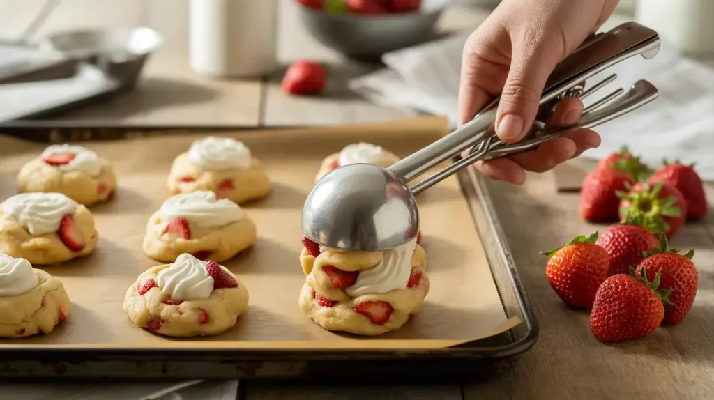 Make Strawberry Cheesecake Cookies