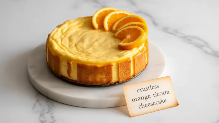 The Ultimate Crustless Orange Ricotta Cheesecake