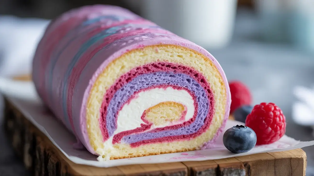 Watercolor Cake Roll:
