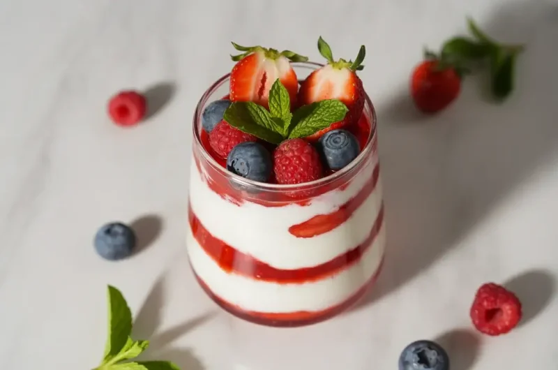 2 Minute Strawberry Yogurt Dessert (Light, Fresh & Guilt-Free!)