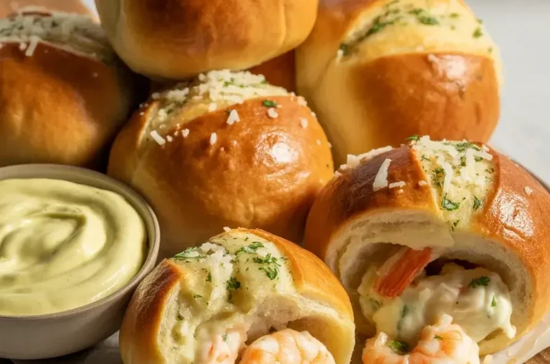 Crabby Shrimp Garlic Bread Bombs