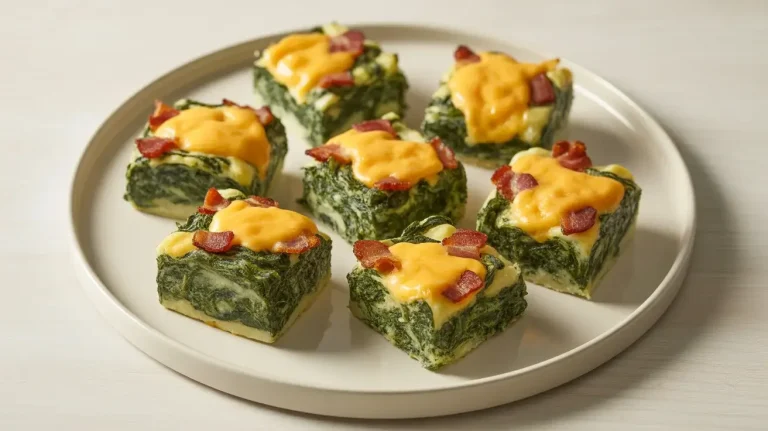 Bacon Cheddar Spinach Squares