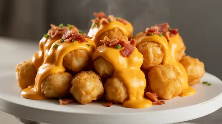 Bacon Cheeseburger Tater Tot Cones