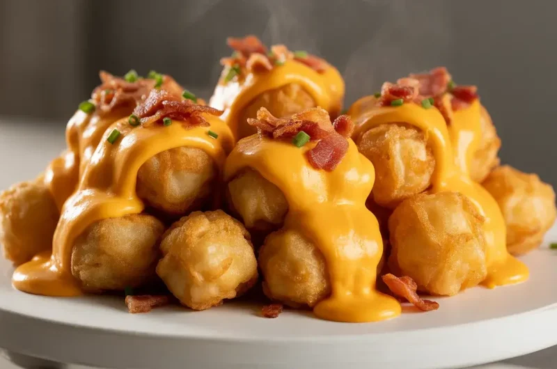 Bacon Cheeseburger Tater Tot Cones
