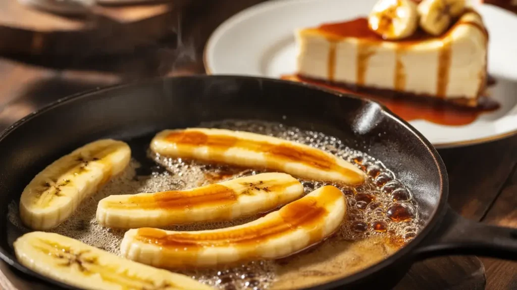 Preparing the Bananas Foster Topping