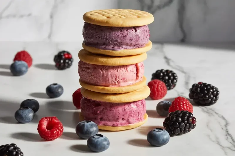 Berry Delight Ice Cream Sandwiches