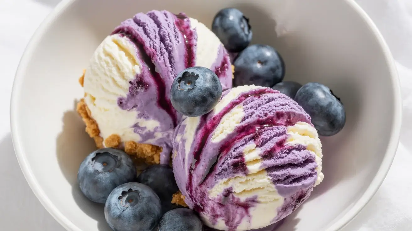 Blueberry Swirl Cheesecake Ice Cream