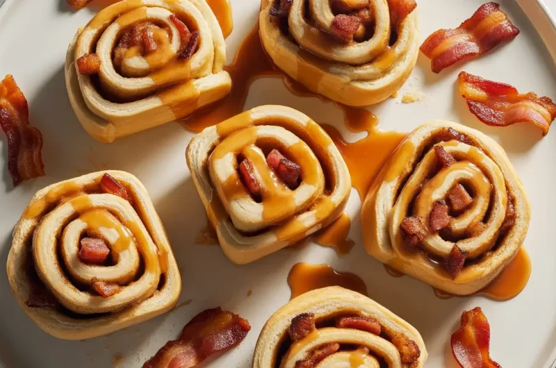 Bourbon Maple Bacon Cinnamon Rolls