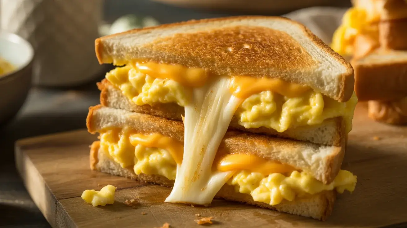 Breakfast Grilled Cheese Eggs