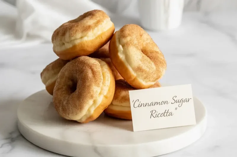 Buttery Soft Cinnamon Sugar Ricotta Donuts