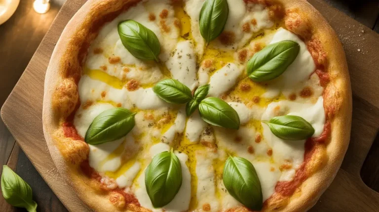 Cheesy Basil Garlic Pizza