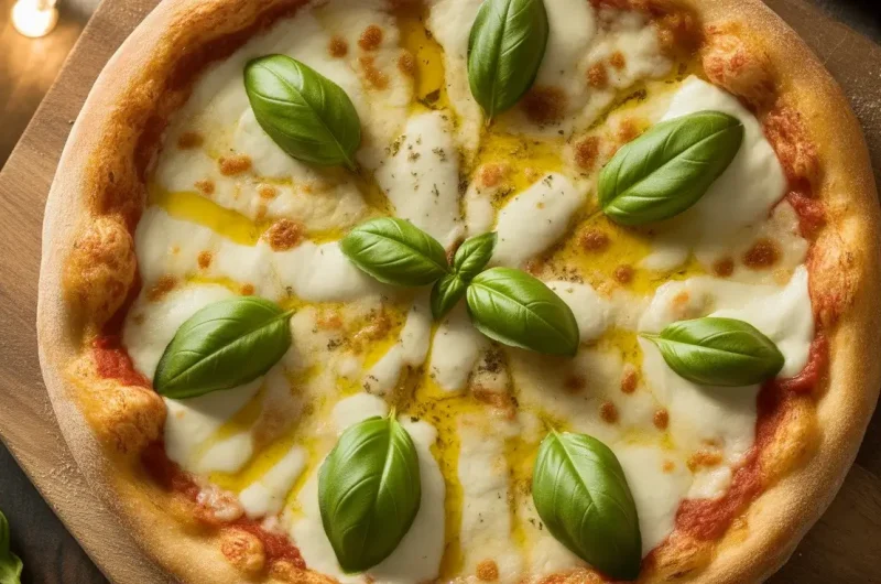 Cheesy Basil Garlic Pizza