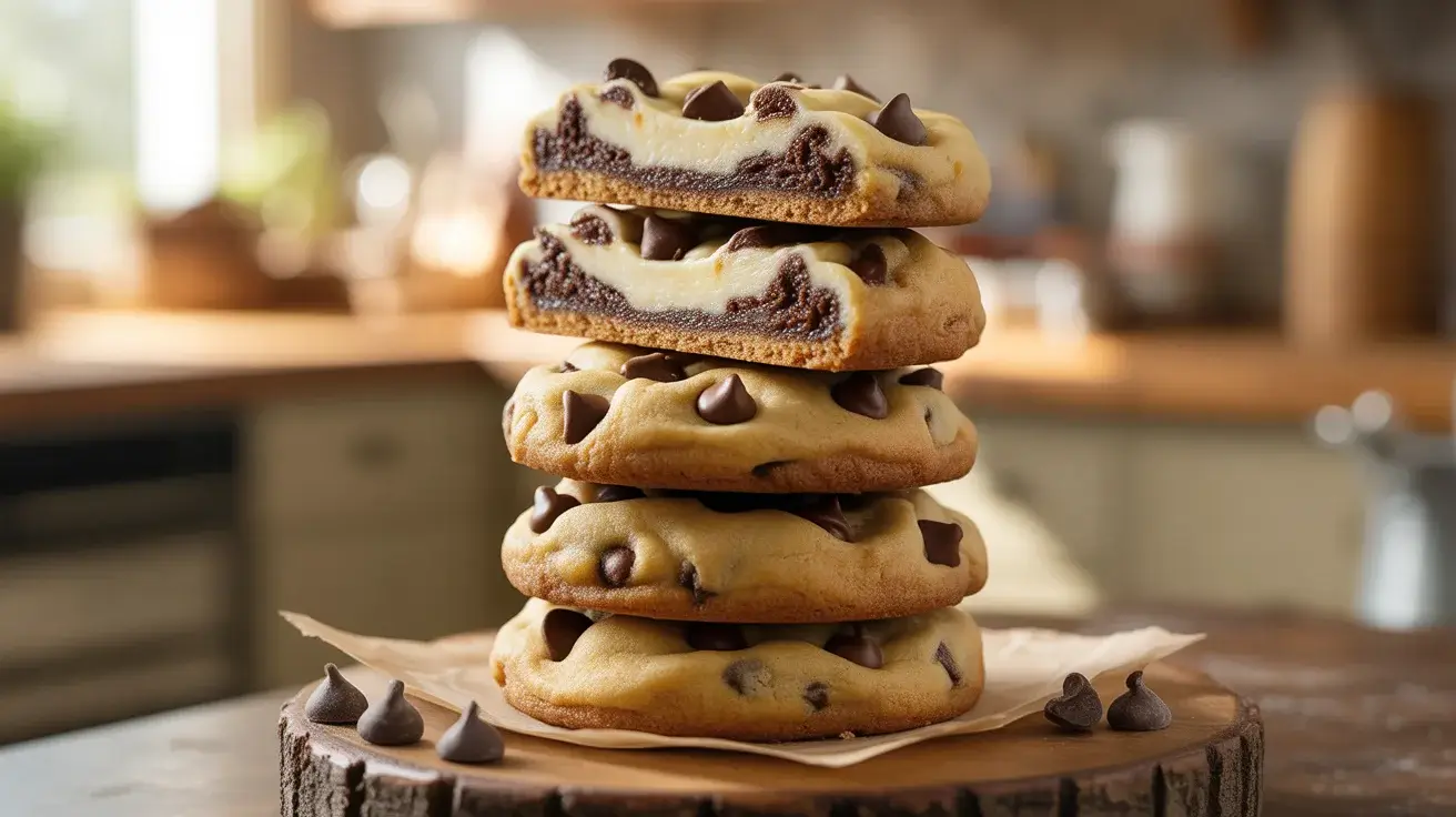 Chocolate Chip Cookie Dough Cheesecake Cookies
