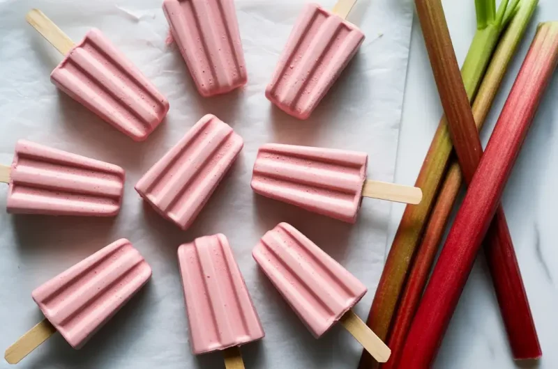 Frozen Rhubarb Yogurt Bites: A Tart, Creamy Treat