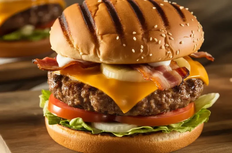 Garlic Butter Bacon Cheeseburger
