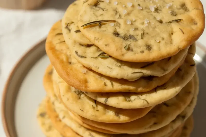 Garlic Herb Sourdough Discard Crackers
