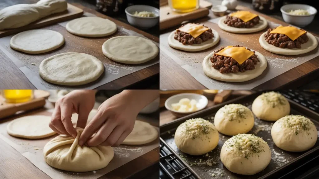 How to Make Garlic Parmesan Cheeseburger Bombs