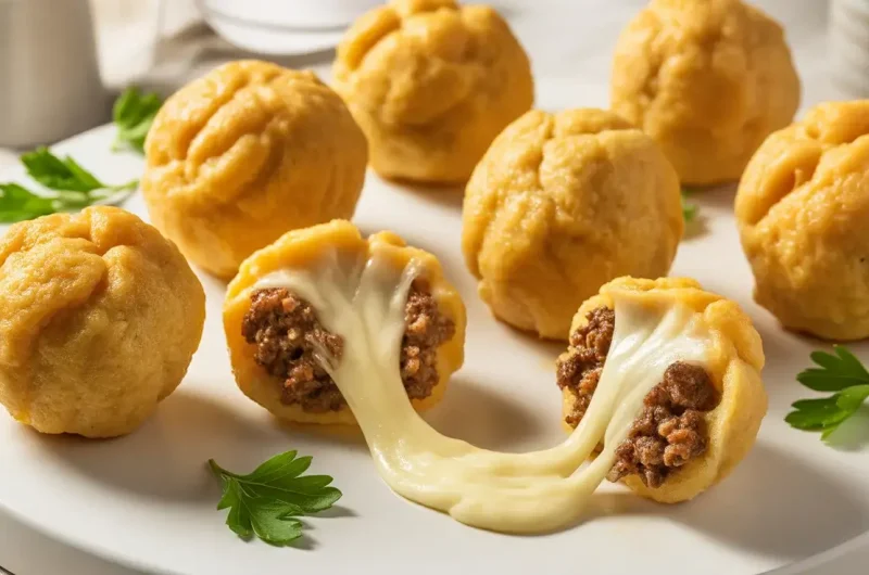 Garlic Parmesan Cheeseburger Bombs