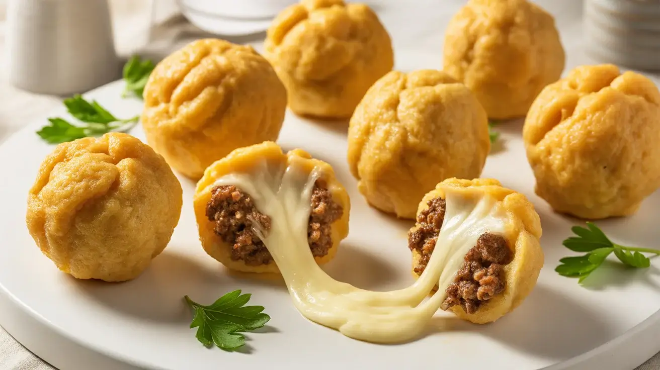 Garlic Parmesan Cheeseburger Bombs
