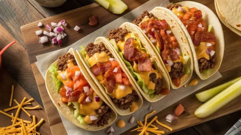 Loaded Bacon Cheeseburger Tacos
