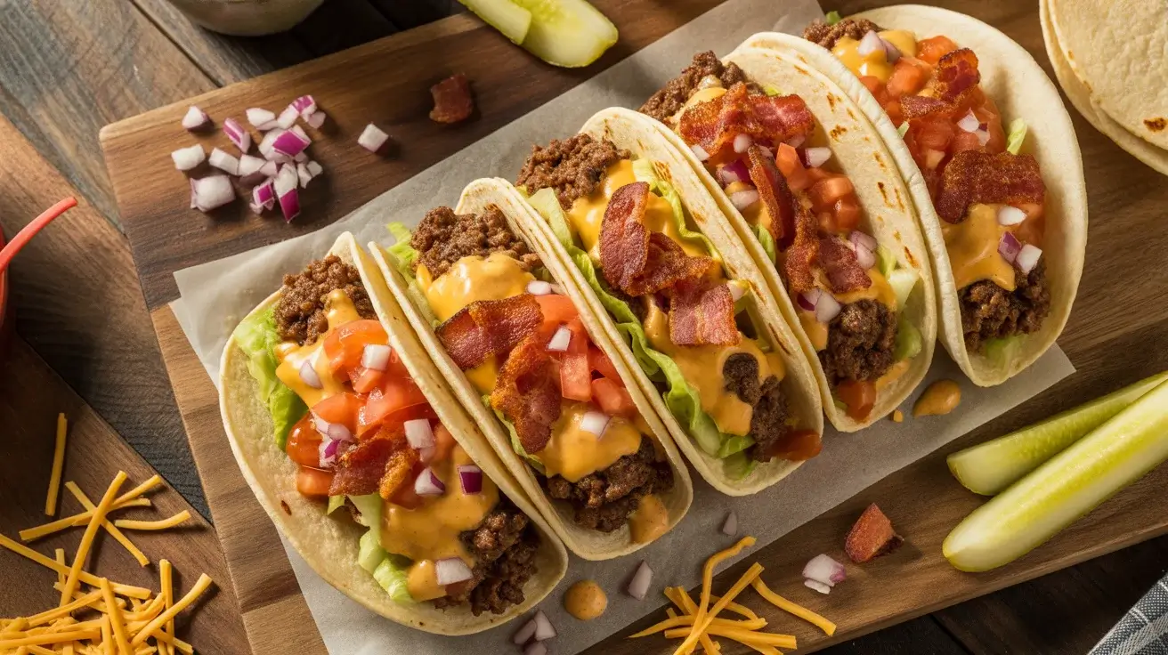 Loaded Bacon Cheeseburger Tacos