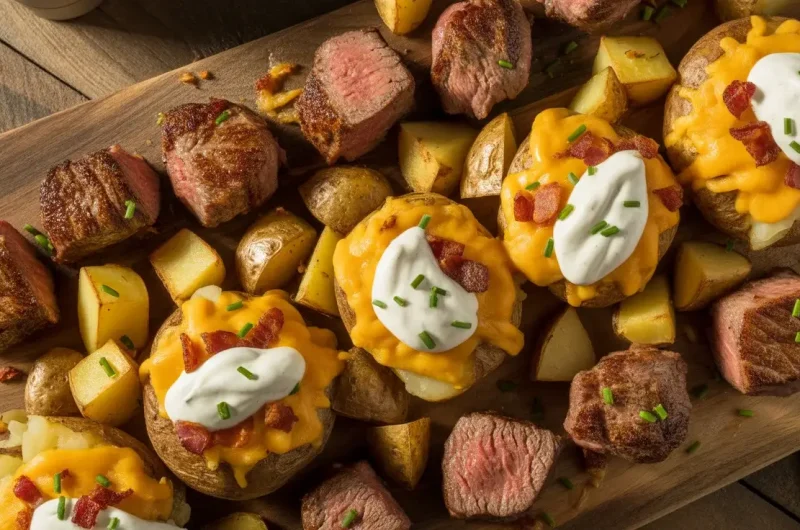 Loaded Baked Potato Steak Bites