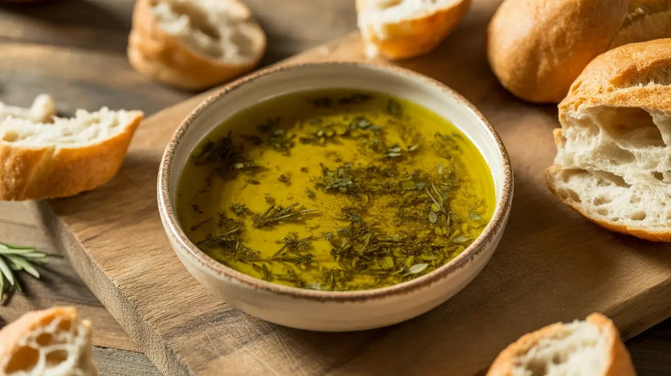 Olive Oil Dip with Warm Bread Recipe
