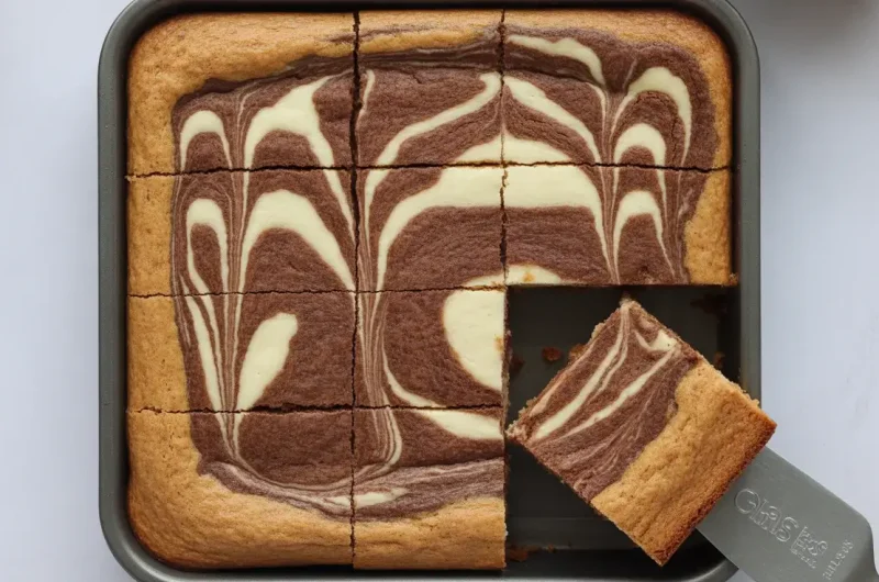 One Bowl Espresso Ricotta Swirl Blondies