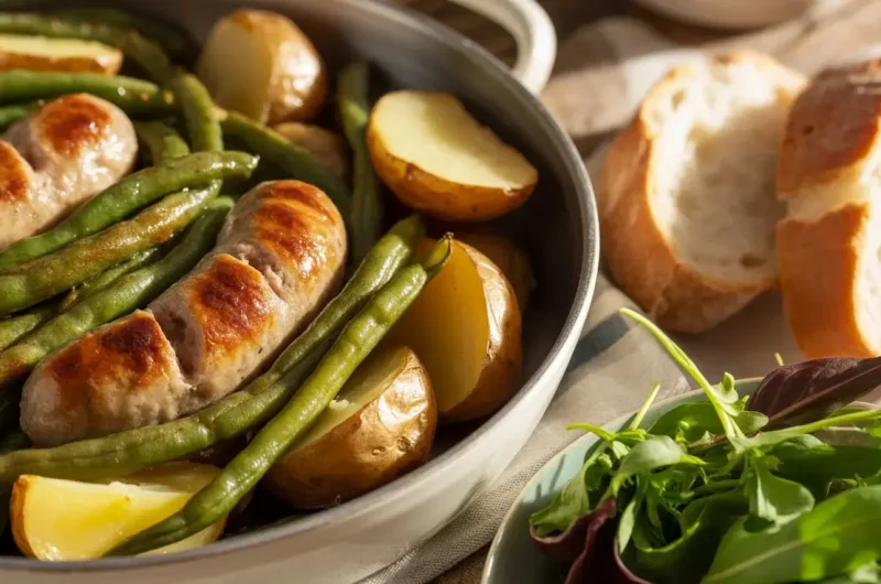 One Pan Sausage Green Beans Potatoes