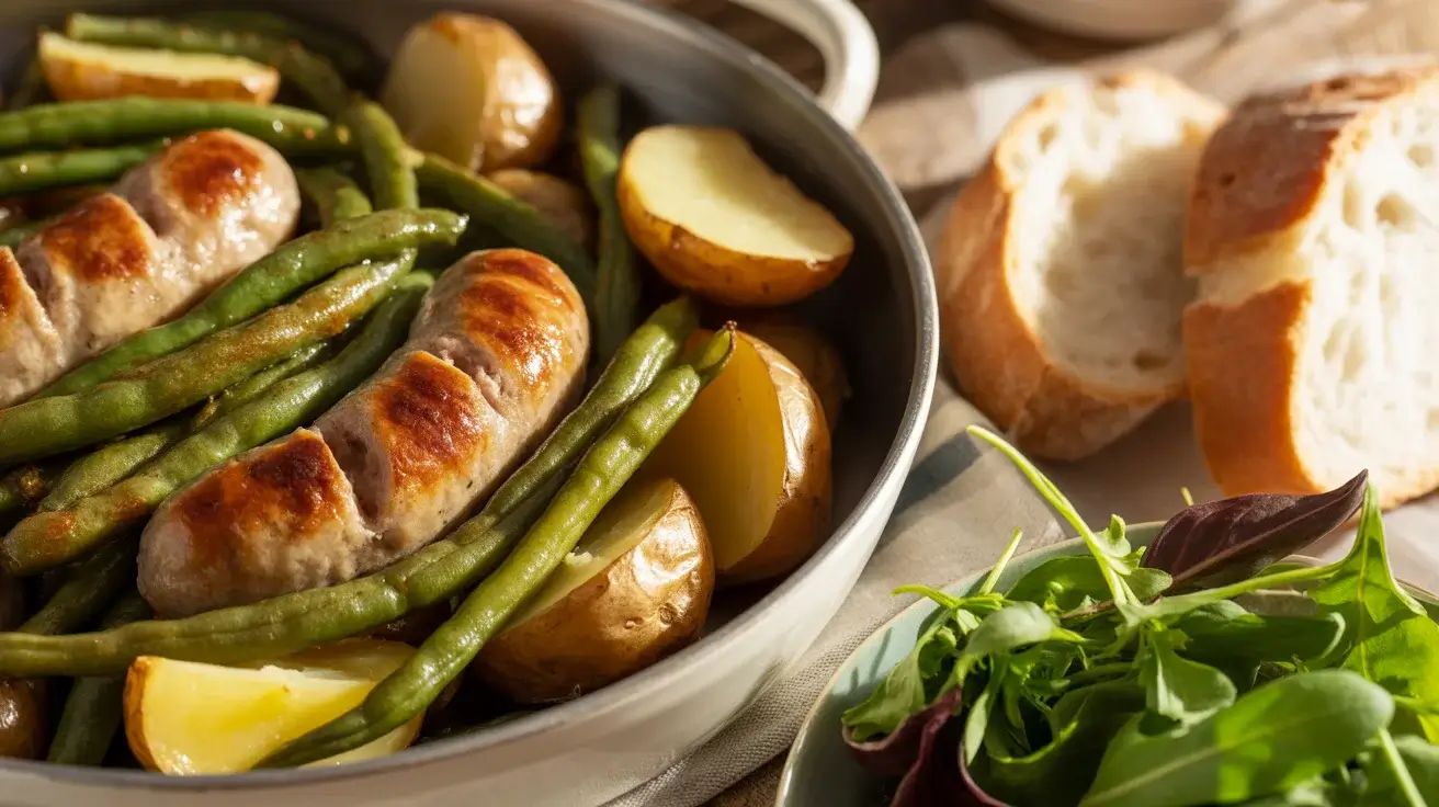 One Pan Sausage Green Beans Potatoes