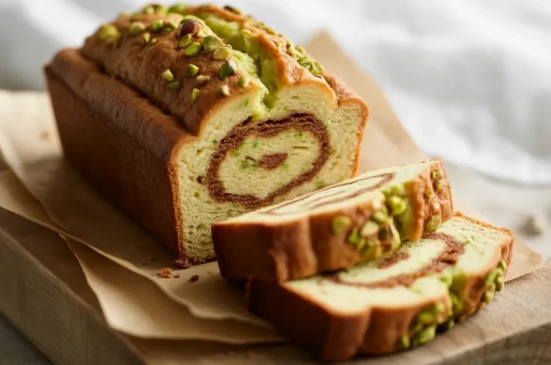 Pistachio Ricotta Coffee Cake Donut Loaf