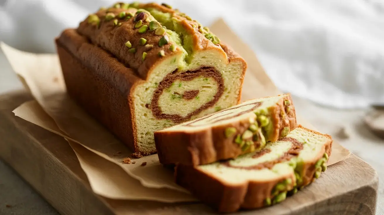 Pistachio Ricotta Coffee Cake Donut Loaf