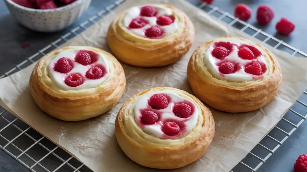 Raspberry Cream Cheese Sourdough Danishes Recipe