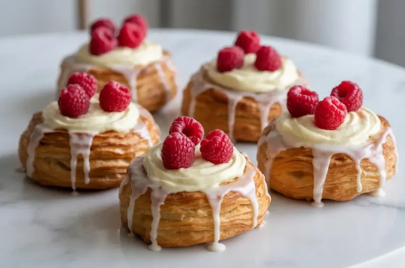 Raspberry Cream Cheese Sourdough Danishes Recipe