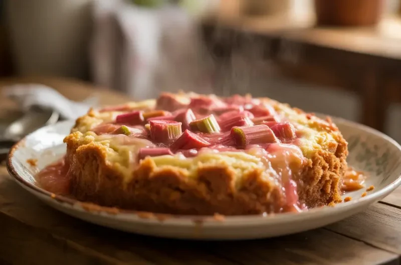 Rhubarb Dump Cake: Easy 5-Ingredient Dessert