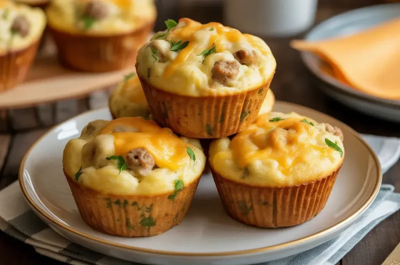 Savory Sausage Breakfast Muffins: Easy 4-Ingredient Recipe