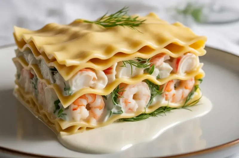 Seafood Lasagna with Shrimp and Crab