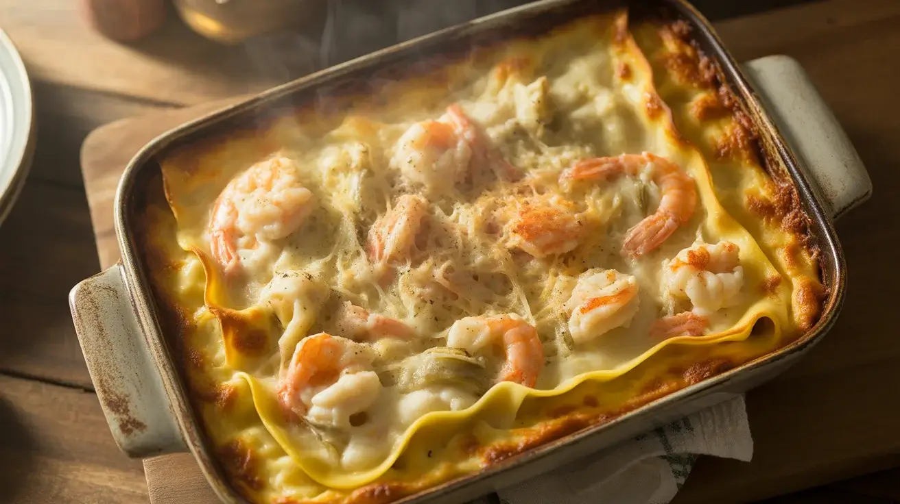 Seafood Lasagna with Shrimp and Crab
