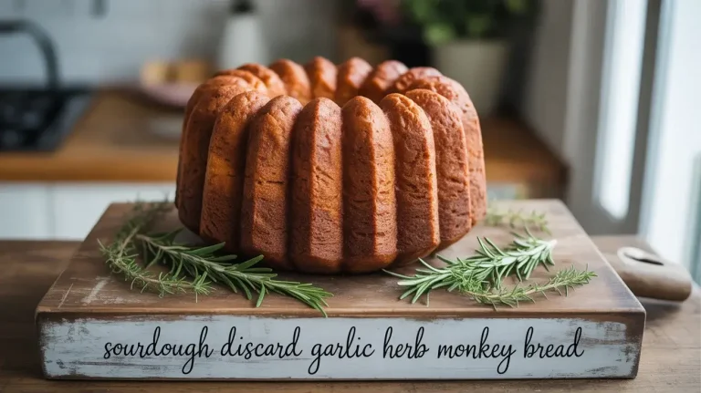Sourdough Discard Garlic Herb Monkey Bread