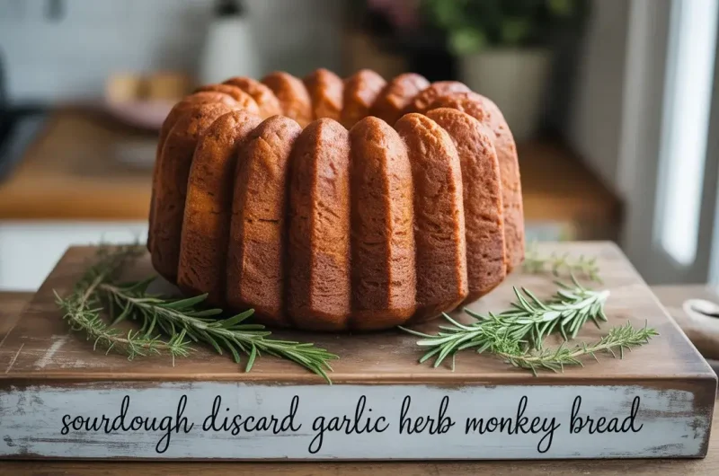 Sourdough Discard Garlic Herb Monkey Bread