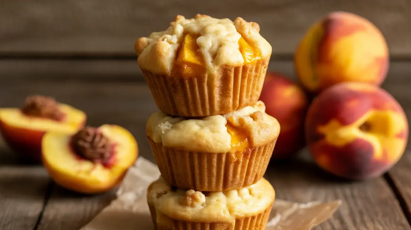 Sourdough Discard Peach Cobbler Muffins