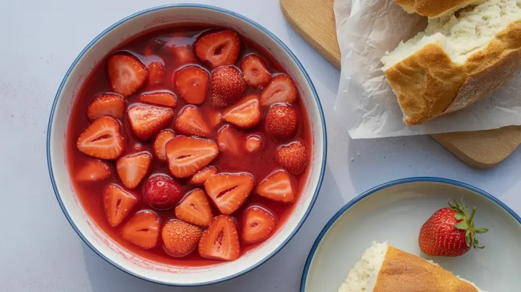 Preparing the Strawberries