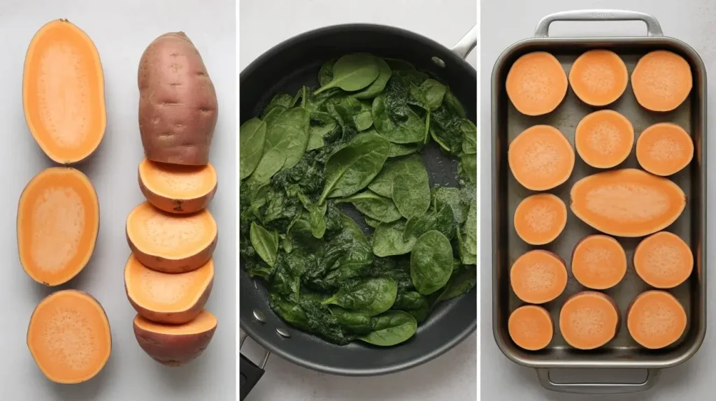 How to Make Sweet Potato Spinach Bake