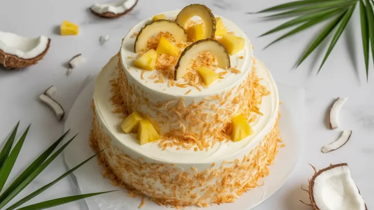 Tropical Pineapple Coconut Dream Cake