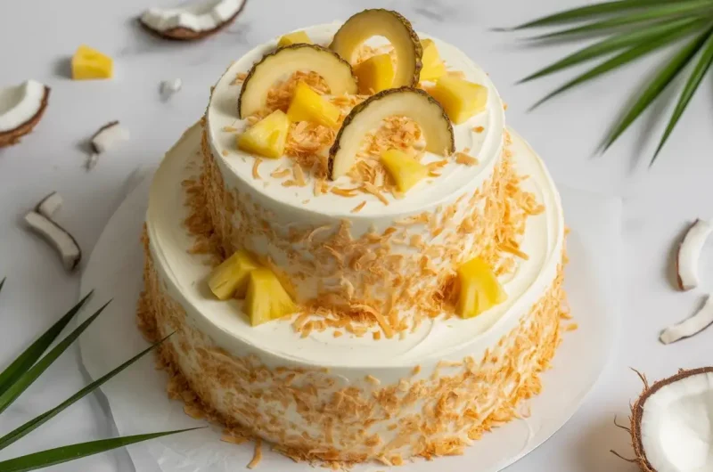 Tropical Pineapple Coconut Dream Cake