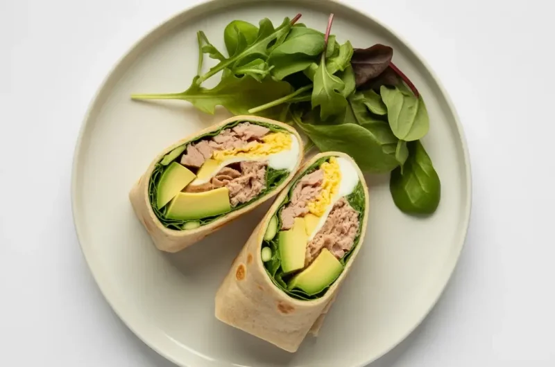 Tuna Avocado Egg Wrap